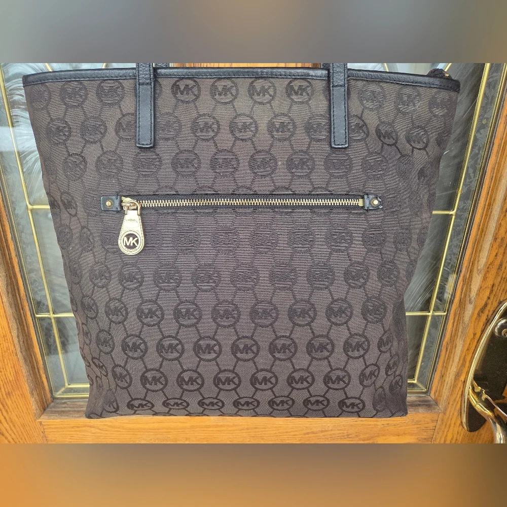 Michael Kors Brown MK Logo Tote Bag